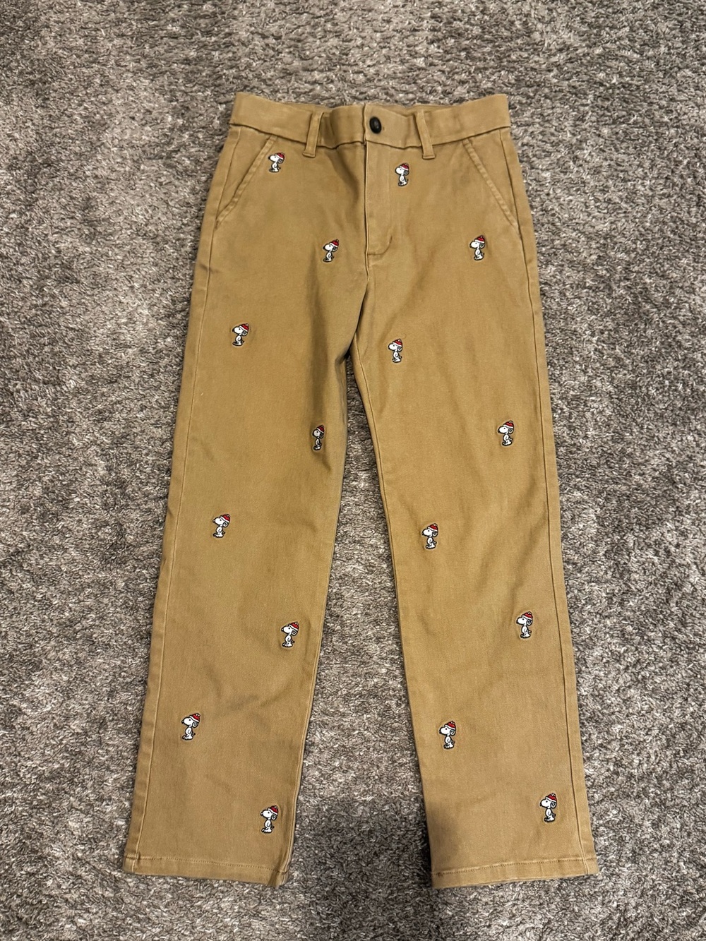 Kid’s Embroidered Khaki Pants